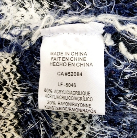 Anthropologie LA Fee Verte Plaid fuzzy open front Long sleeve cardigan - Picture 10 of 11